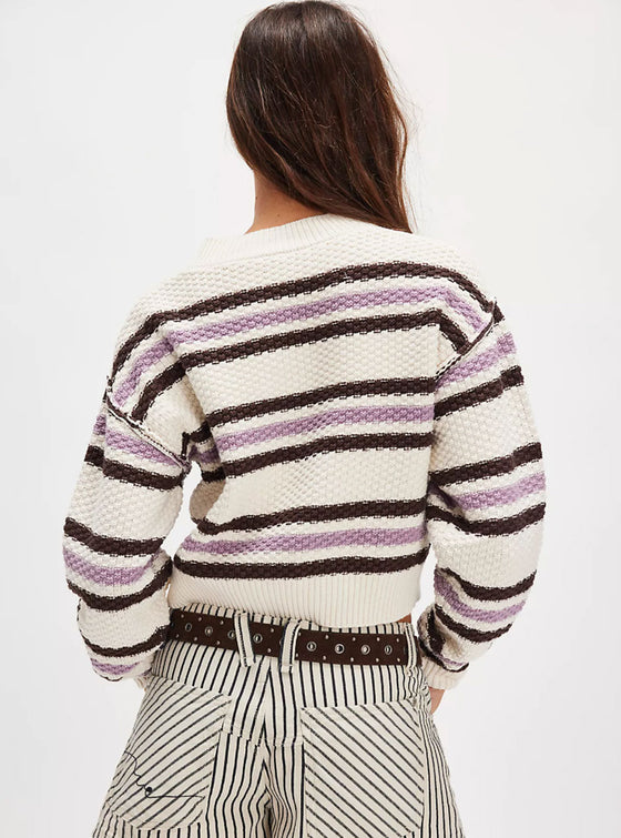 Free People Lila Stripe Cardi