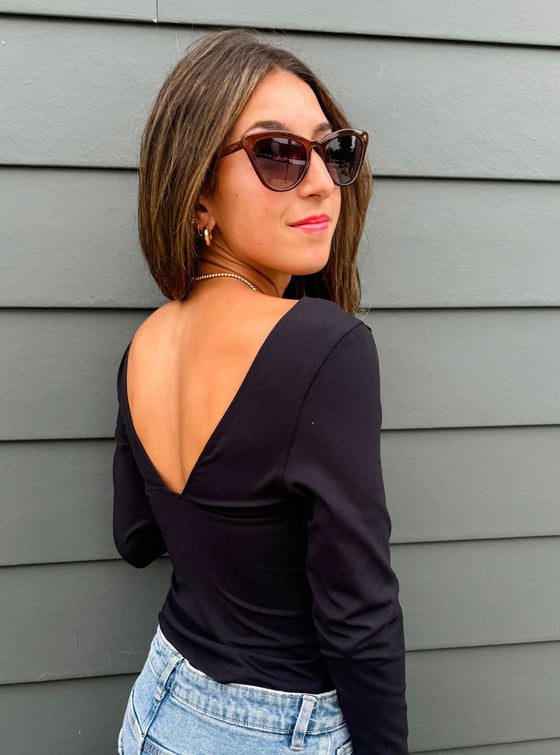 Free People Duo Corset Long Sleeve Top
