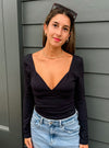 Free People Duo Corset Long Sleeve Top