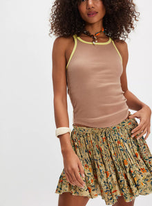  freepeoplethirdcharmprintedminiskirt.