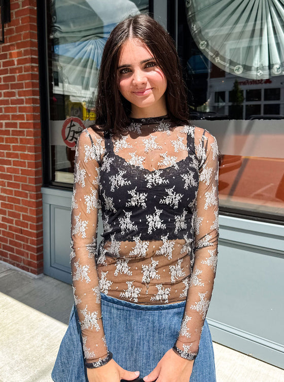 Free People Two Tone Lady Lux Layering Top