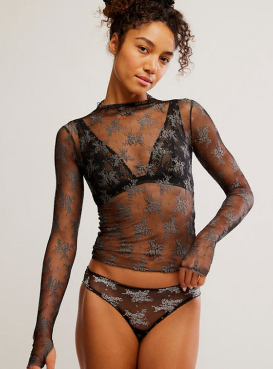 Free People Two Tone Lady Lux Layering Top