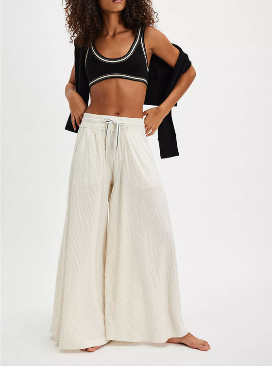 Free People Wait A Minute Wide Leg Lounge Pants In 2 Colors