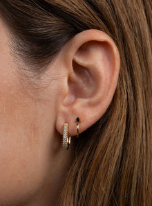  JaxKelly Golden Hoop in Pave-  Earring