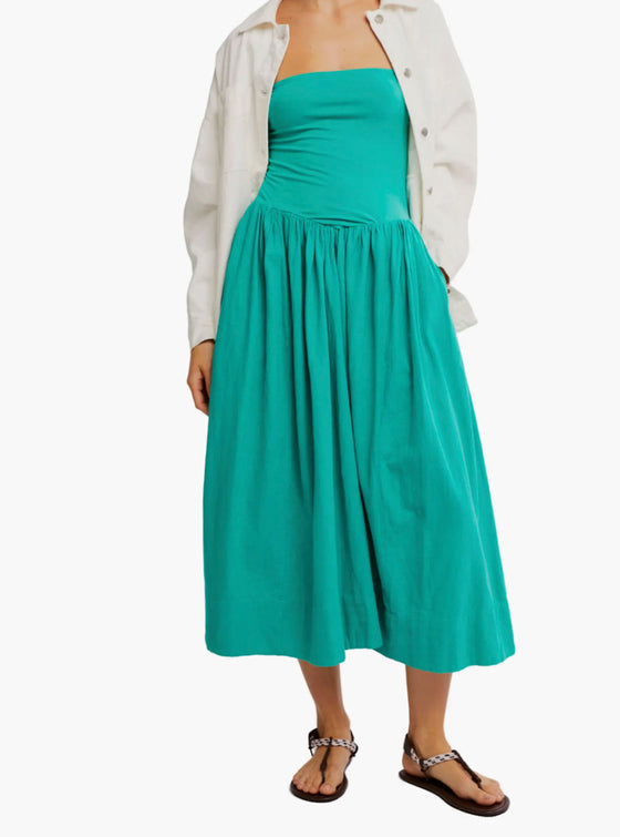 Free People Onda Drop-Waist Tube Midi Dress