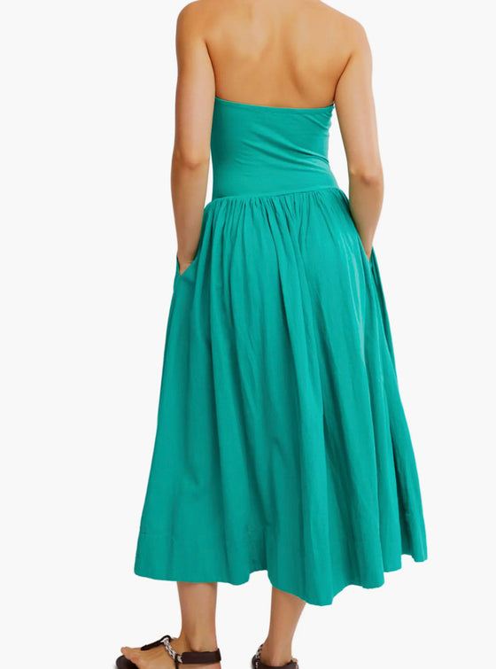 Free People Onda Drop-Waist Tube Midi Dress