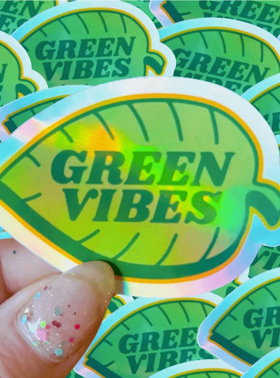 Green Vibes Sticker