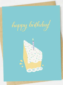  Happy Birthday Cake Slice Card
