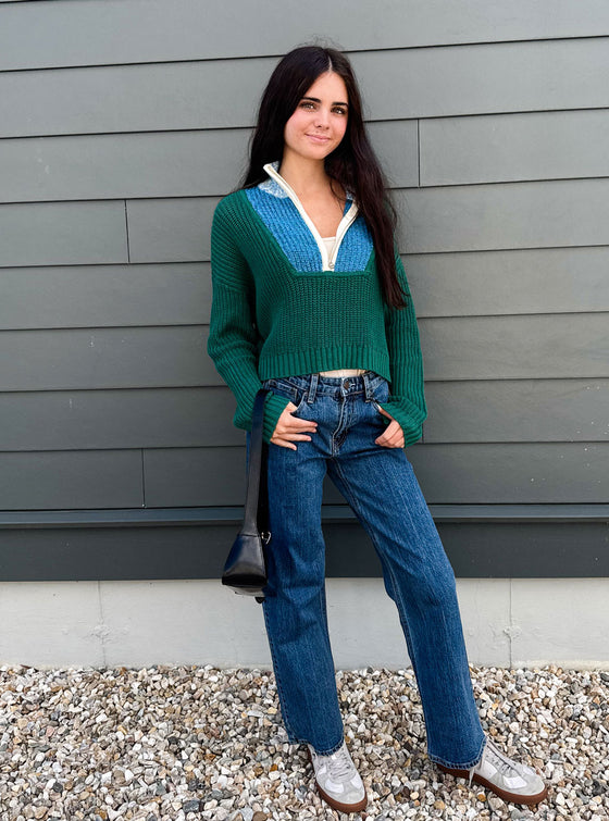 Highland Hunting Half-Zip Sweater