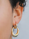 Jaxkelly Coupled Gold Hoop Earrings
