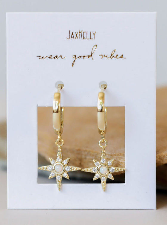 JaxKelly Celestial Starburst Mini Hoop