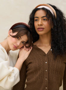  Kitsch Satin and Velvet Headband Set in 2 Colors