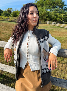  Horse Stable Sweater Vest