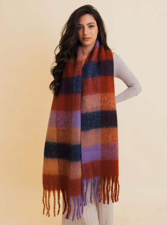 Cozy Breeze Overside Fringe Scarf in 2 Colors