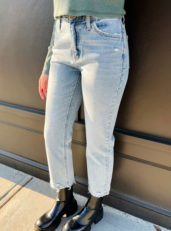 Vervet Nora High-Rise Straight Jeans