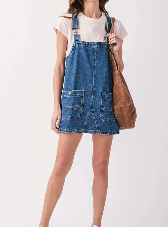 Free People Overall Smock Mini Dress