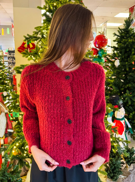 The Cozy Cardi - Red