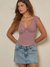 Motel Danisha V Neck Top