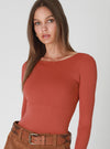 Nikibiki Clean Line Boat Neck Long Sleeve Top in 2 Colors