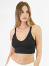 NikiBiki Ribbed V-Neck Bra Top in 3 Colors