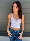 NikiBiki Ribbed V-Neck Bra Top in 3 Colors