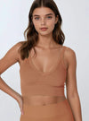 NikiBiki Ribbed V-Neck Bra Top in 3 Colors