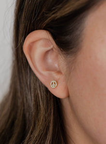  JaxKelly Pavé Peace Sign - Stud Earring