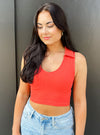 Nikibiki Ribbed Knit Polo Neck Top in 2 Colors