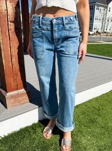  Vervet High Rise Slim Wide Jeans