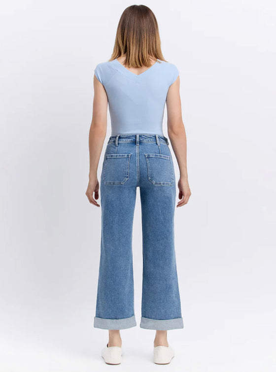 Vervet High Rise Slim Wide Jeans
