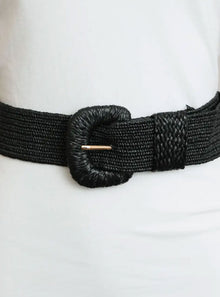  Raffia Stretch Belt in 2 Colors