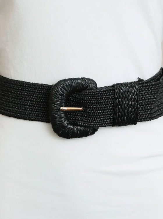 Raffia Stretch Belt in 2 Colors