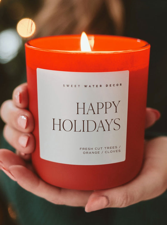 Sweet Water Decor Happy Holidays 15 Oz Candle
