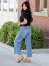 Vervet Kate High Rise Barrel Drawstring Jeans