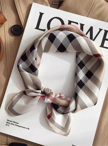  Tied Up Silk Scarves in 4 Colors