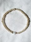 Bara Boheme Heart Charm Elastic Pearl Bracelet in 4 Colors