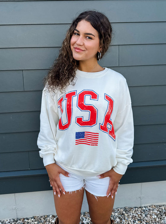 Z Supply Flag Sunday Sweatshirt