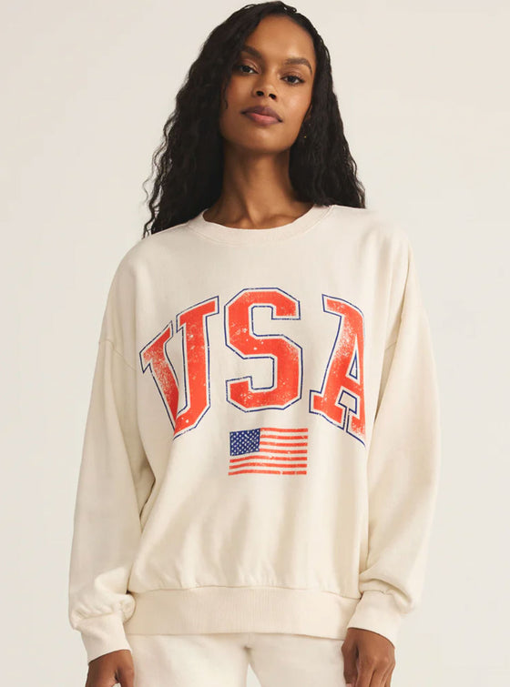 Z Supply Flag Sunday Sweatshirt