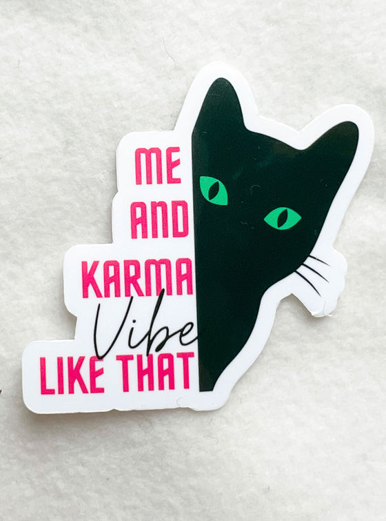 Karma Cat Vibes Sticker